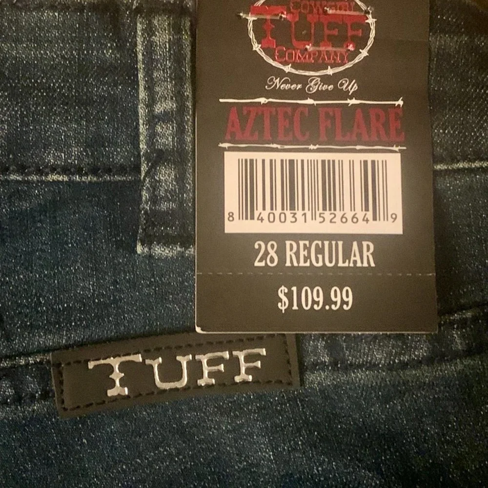 Cowgirl Tuff 'Aztec Flare' Mid Rise Flare Jean - 28x32 - Picture 11 of 13